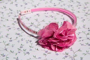 haarband met roze XL bloem 4,15